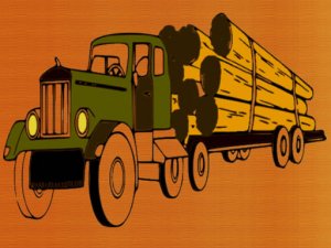 Logging Trucks Coloring Book Game - Coloring Game