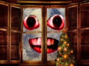 New Year Santa Claus outside the window Online Arcade Game
