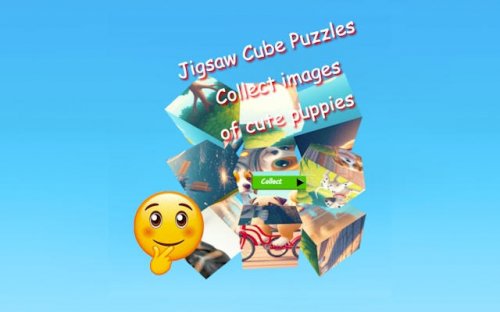 Jigsaw Cube Puzzles: Cute Puppies Picture Collection