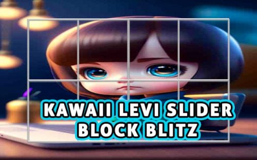 Kawaii Levi Slider Block Blitz - Picture Puzzle Game