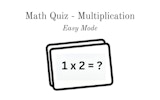 Math Quiz - Multiplication Game