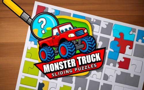 Monster Truck Sliding Puzzles - Brain Training Game